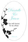 Summer Orchid Large Oval Wedding Labels